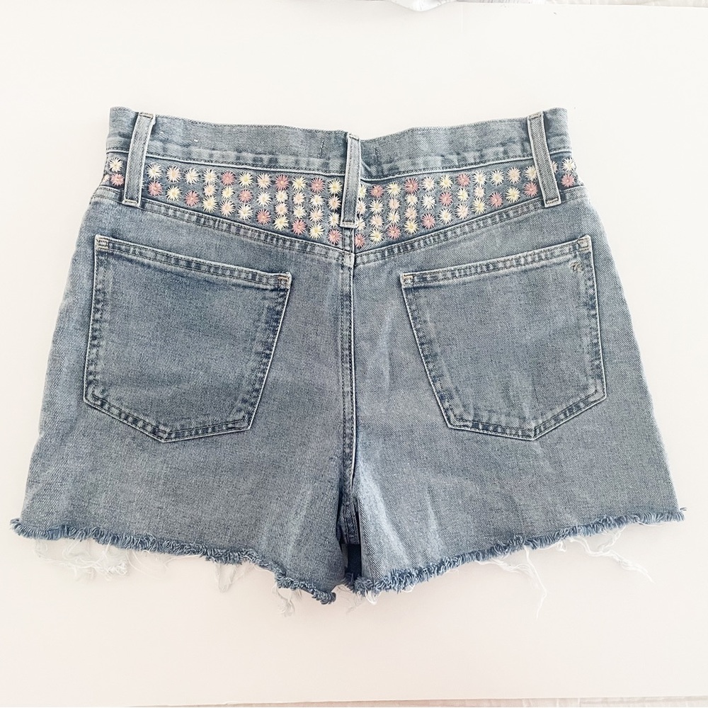 Madewell Embroidered Floral Jean Shorts sz 29
